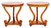BIEDERMEIER STYLE SIDE TABLES,
