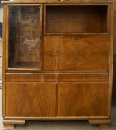 BIEDERMEIER STYLE WALNUT BAR/C