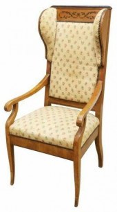 BIEDERMEIER STYLE WINGBACK ARM