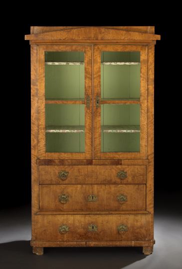 Biedermeier Walnut Cabinet, 