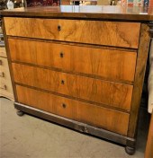 BIEDERMEIER WALNUT COMMODE/DES