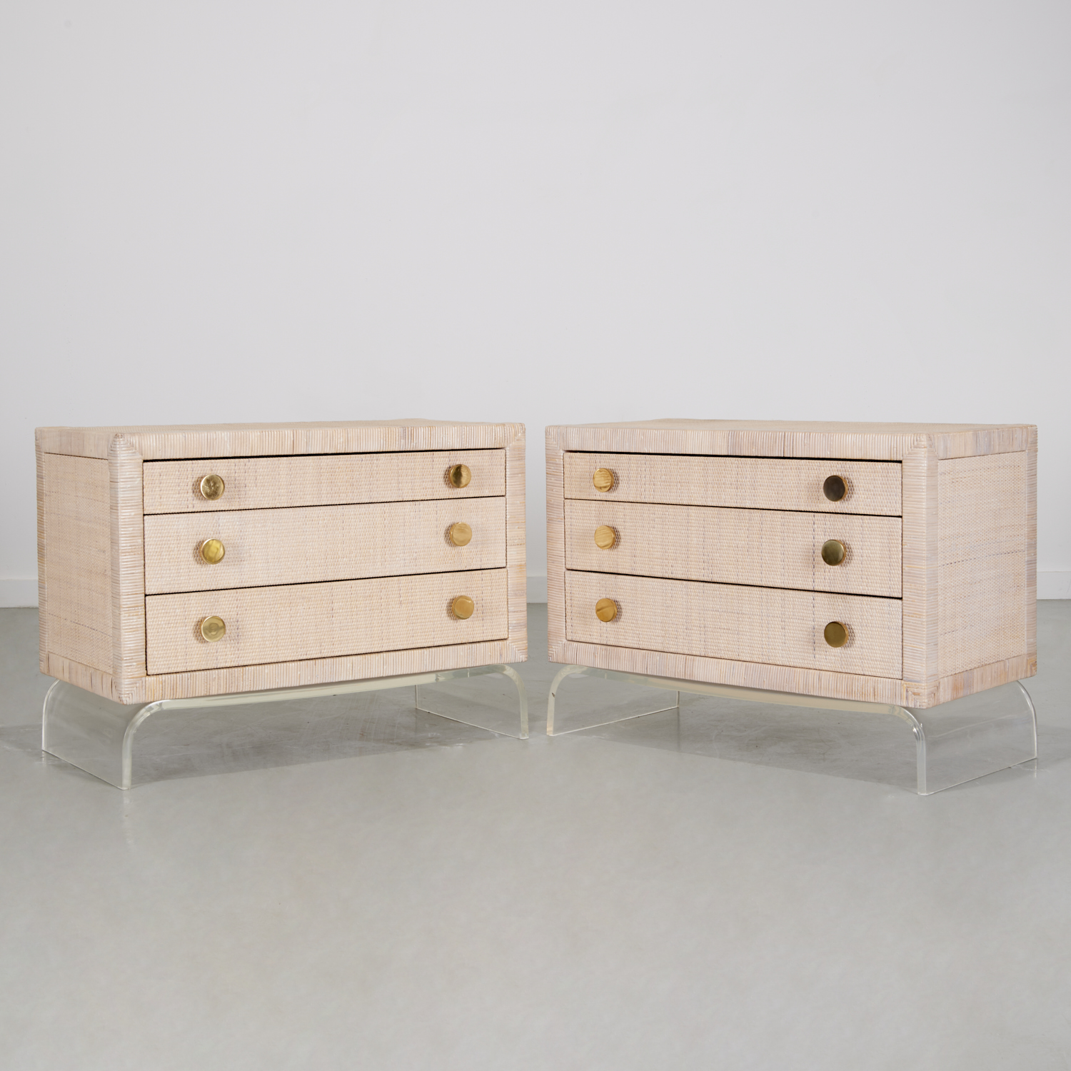BIELECKY BROS., CANE, LUCITE CHESTS