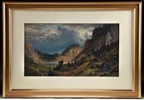 BIERSTADT - "STORM IN THE