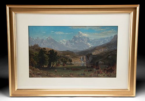 BIERSTADT - "THE ROCKY MOUNTAINS