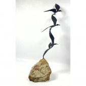 BIJAN bird sculpture. Signed o