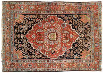 Bijar rug, large red central