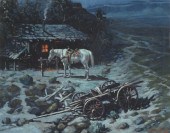 BILL BARBER OIL ON MASONITE (U