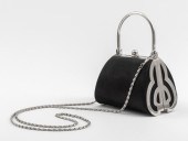 BILL BLASS BLACK SATIN EVENING