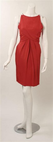 Bill Blass red silk cocktail d