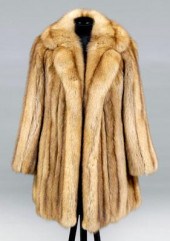 Bill Blass sable fur coat, thr