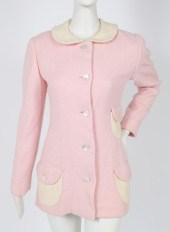 BILL BLASS TWO-TONE KNIT WOOL
