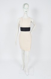 BILL BLASS WOOL-CREPE COCKTAIL
