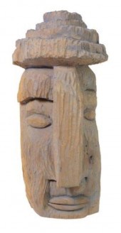 BILL BREWER (ATTRIB) CARVED WO