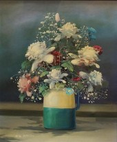 BILL BURLEN, VASE WITH FLOWERS