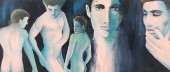 BILL GREEN MALE NUDE ACRYLIC P