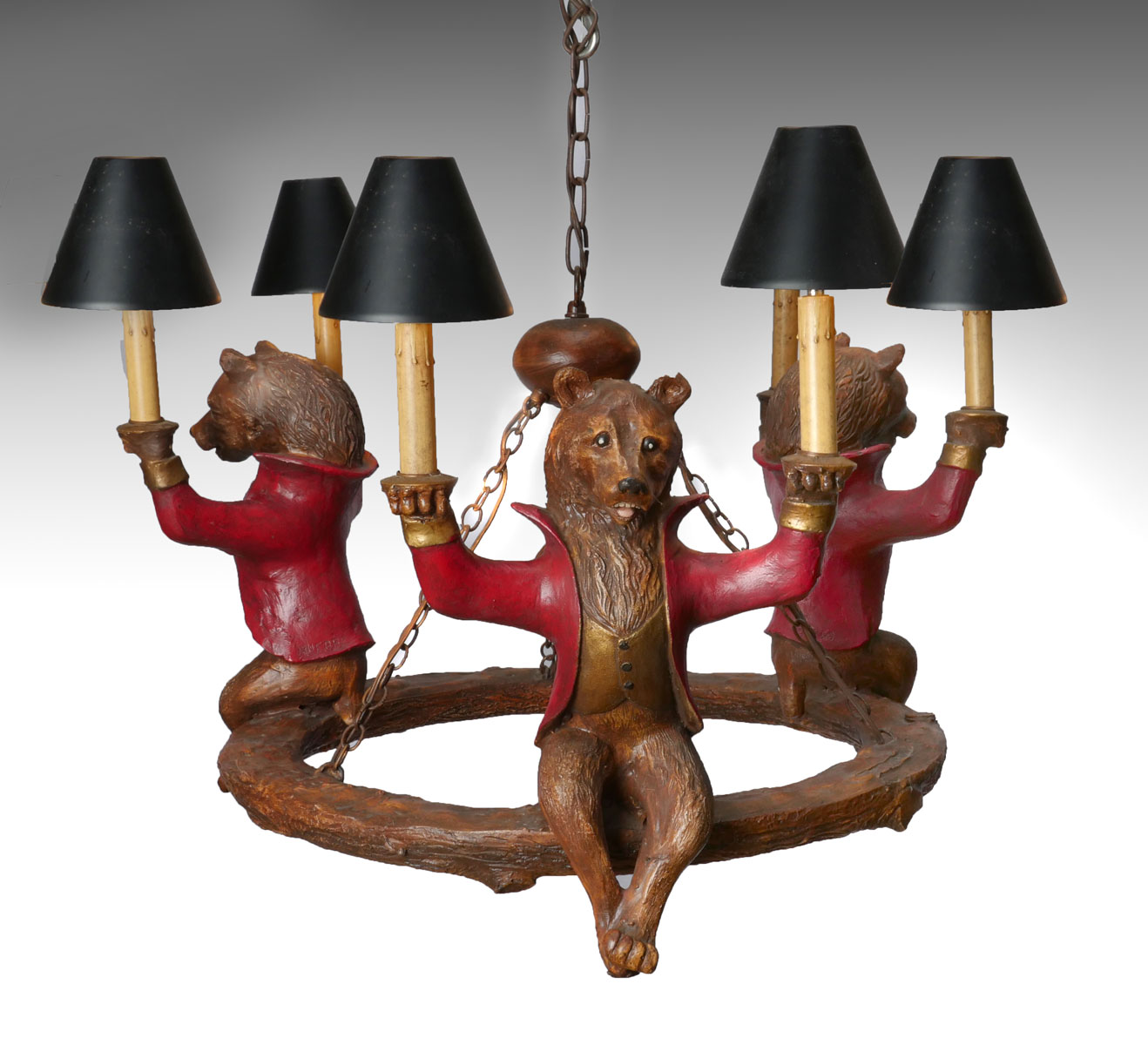 BILL HUEBBE BEAR CHANDELIER: A