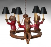 BILL HUEBBE BEAR CHANDELIER: A