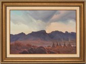 BILL HUGHES O/C PAINTING, BLAC
