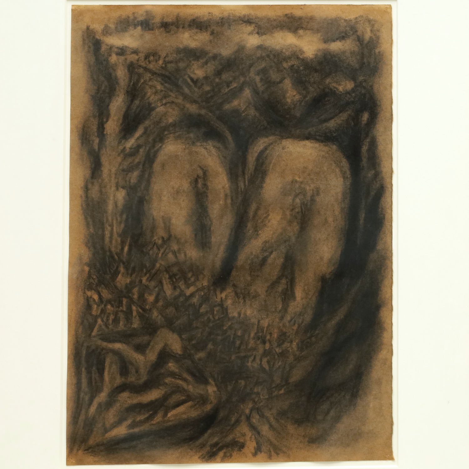 BILL JENSEN, CHARCOAL ON PAPER,