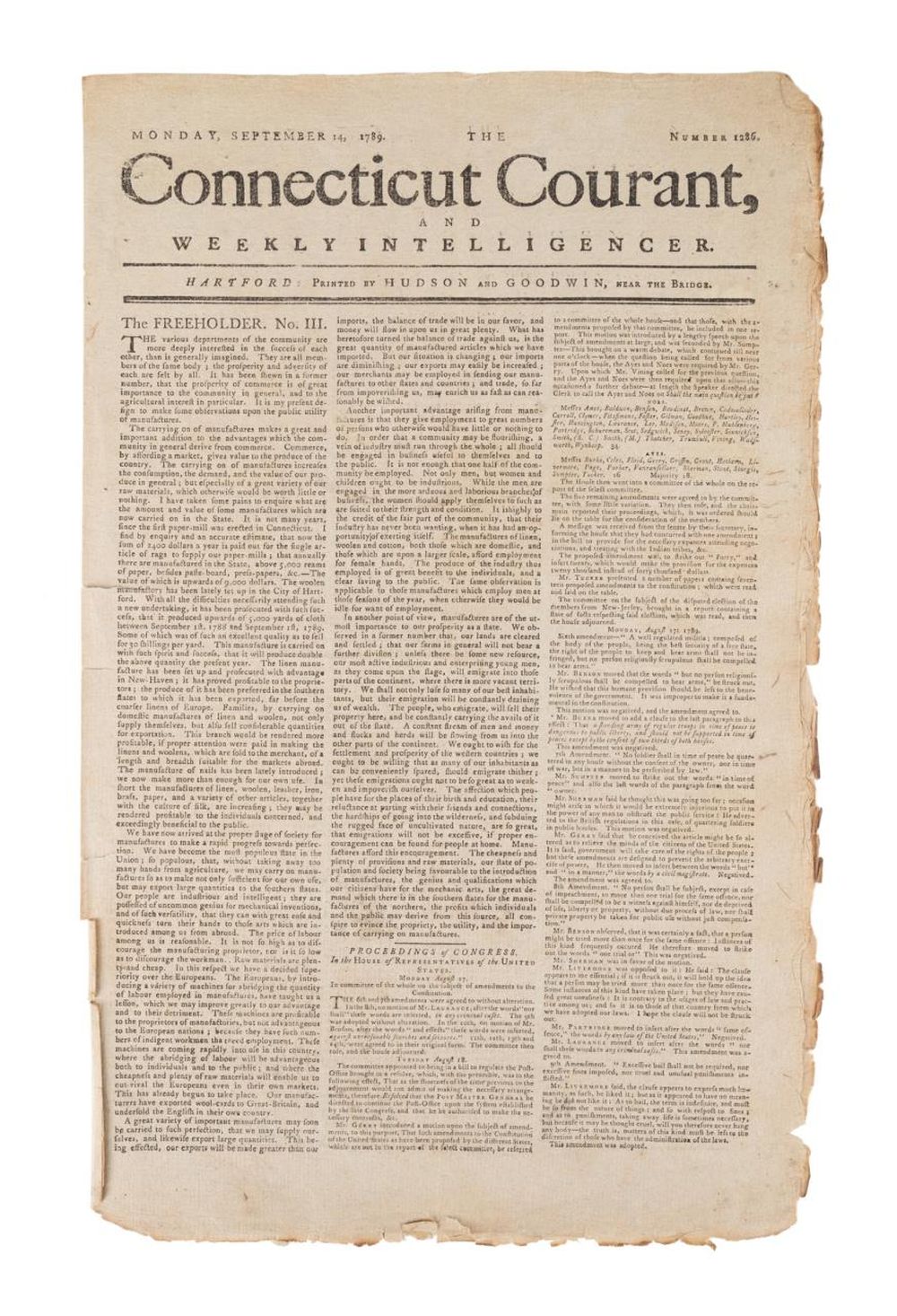 BILL OF RIGHTS, THE CONNECTICUT