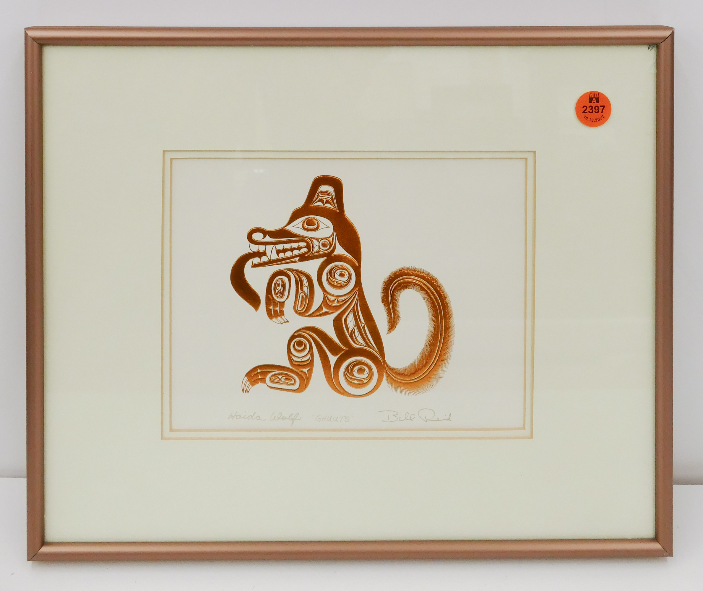 Bill Reid Haida Wolf Embossed Print