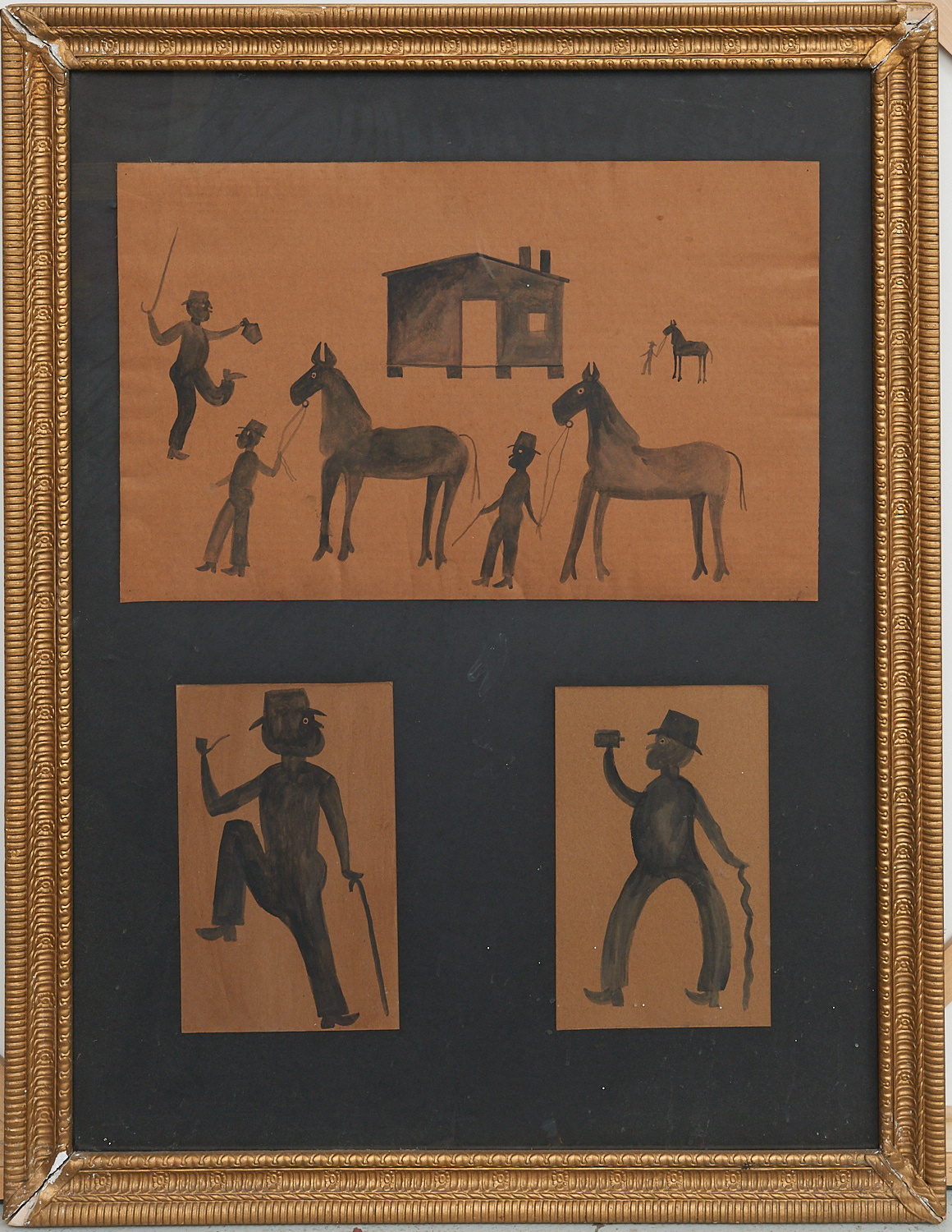 BILL TRAYLOR (MANNER), (3) FOLK ART