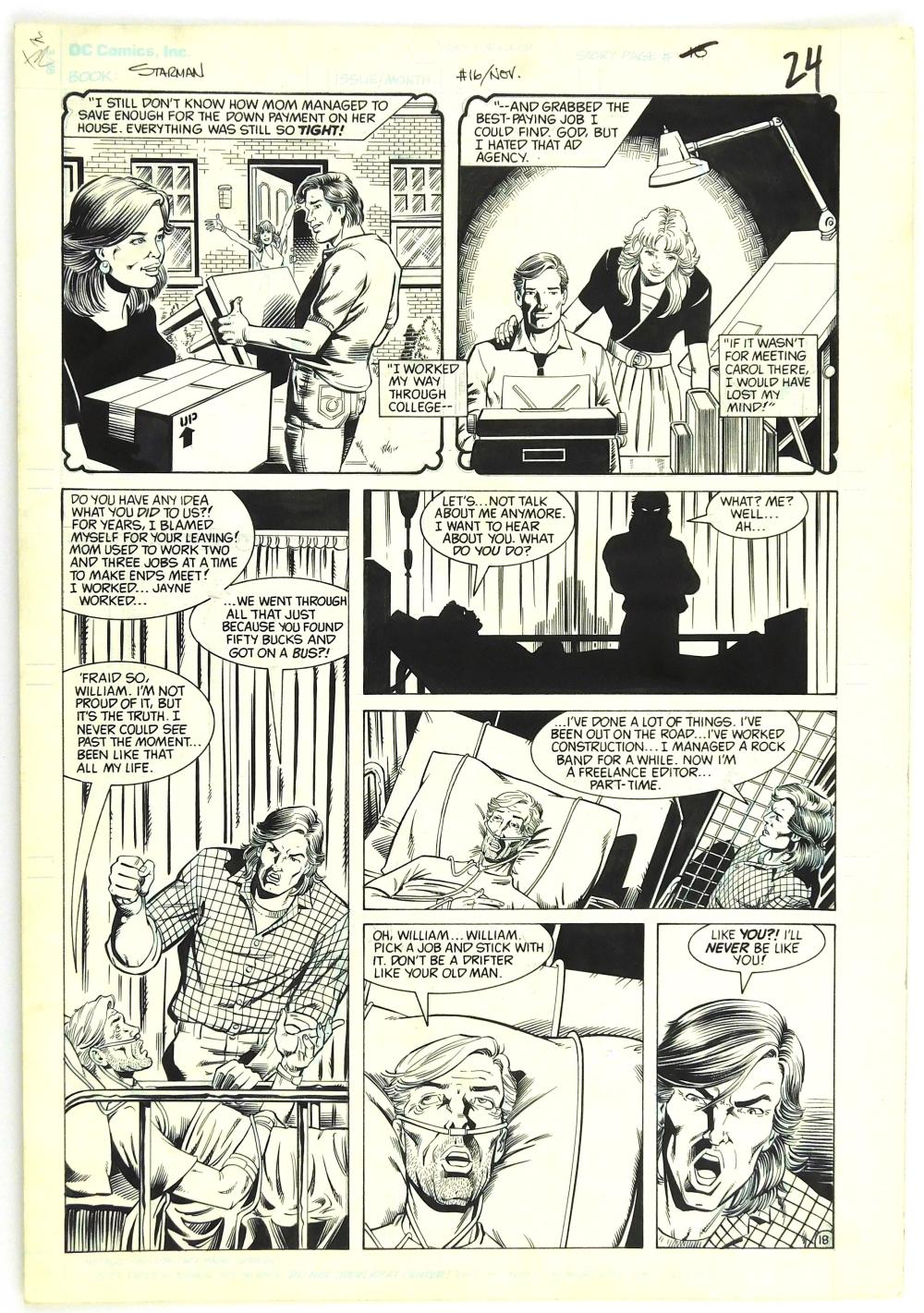 BILL WARD; ORIGINAL BLACK INK DC