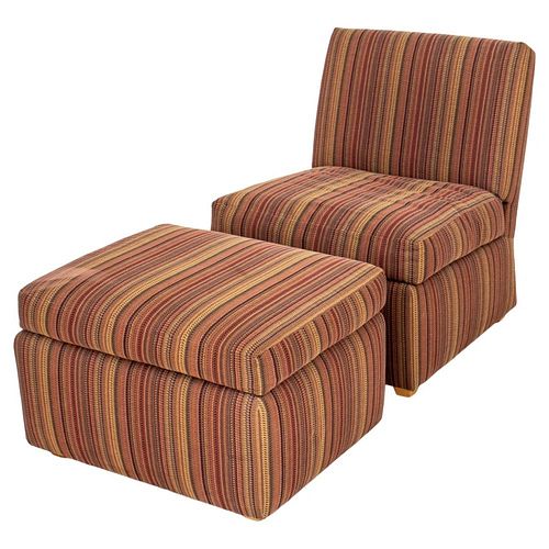BILLY BALDWIN SLIPPER CHAIR AND