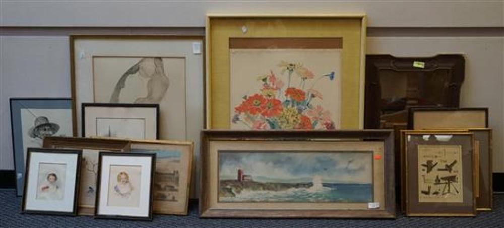 BIN OF ASSORTED WORKS OF ARTBin
