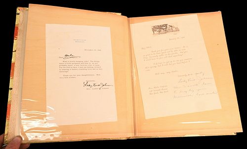 BINDER WITH SIGNED LETTERSBinder