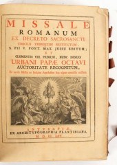 Bindings. Missale Romanum, Ant