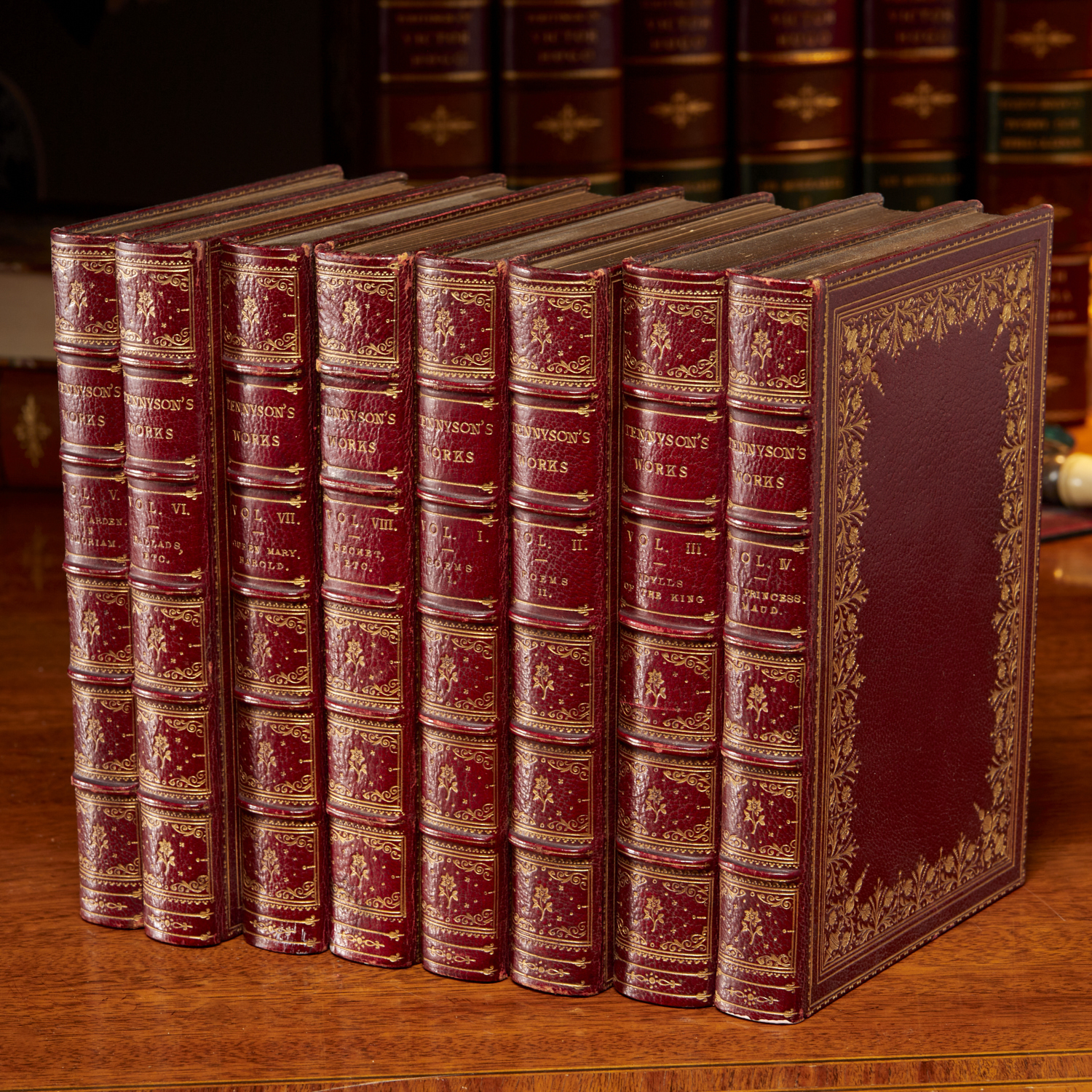 [BINDINGS] WORKS OF TENNYSON, (8)
