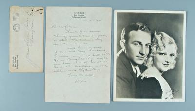 Bing Crosby, Dixie Lee signed
