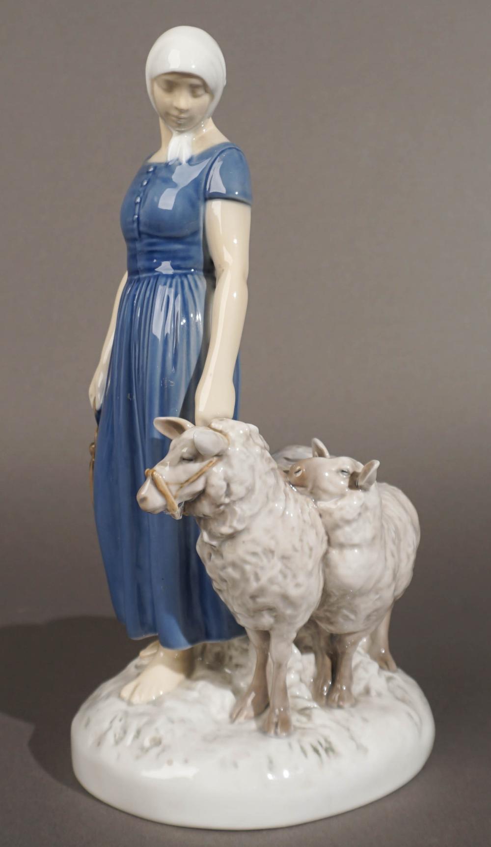 BING & GRONDAHL PORCELAIN GIRL WITH