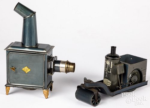 BING WIND-UP STEAM ROAD ROLLER,
