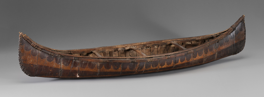 Birch Bark Canoe Model American,