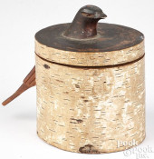 BIRCH TOBACCO OR TEA CADDY, 19