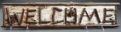 BIRCH WELCOME SIGN, 6 X 27-1/2