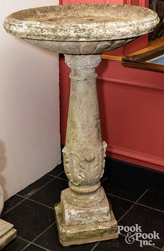 BIRD BATHConcrete bird bath, 46"