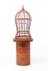BIRD CAGE ON STAND. Twentieth