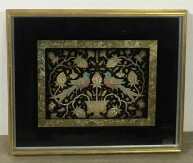 BIRD EMBROIDERYWith gold and silver