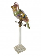 BIRD-FORM TABLE LAMPcolored an