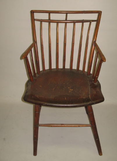 BIRDCAGE WINDSOR ARMCHAIR.  Old
