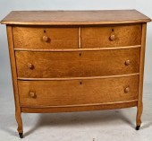 BIRD'S-EYE MAPLE BOWFRONT CHES