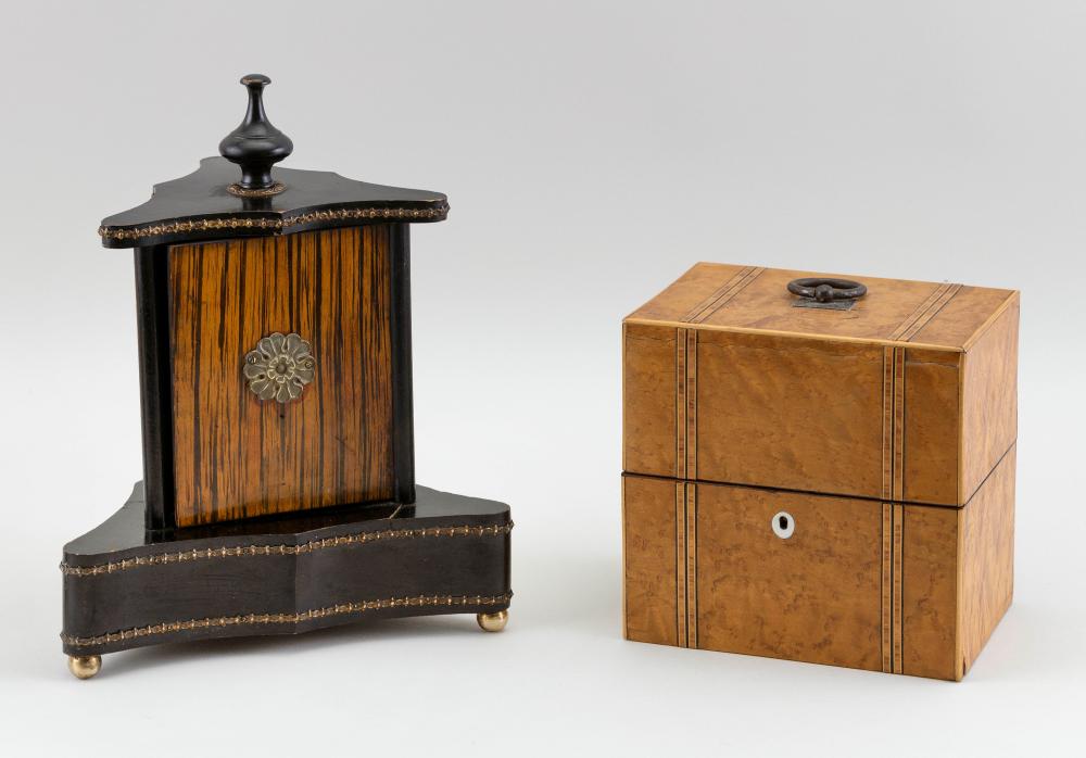 BIRD'S-EYE MAPLE CADDY AND