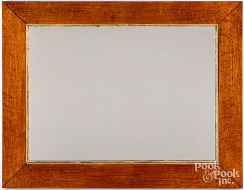 BIRDS-EYE MAPLE MIRROR, 19TH
