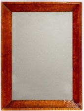 BIRDS-EYE MAPLE MIRROR, 19TH C