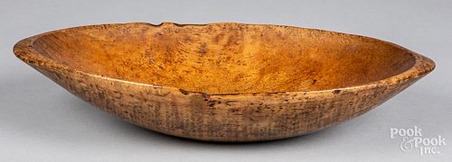 BIRDS-EYE MAPLE TRENCHER, 19TH