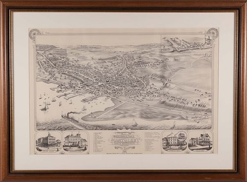 "BIRD'S EYE VIEW OF THE TOWN OF