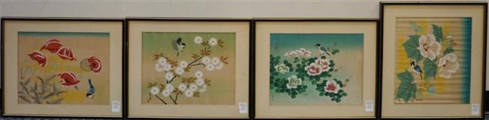 BIRDS IN FLOWERING BRANCHES, FOUR